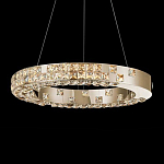 Люстра золотая в форме кольца с мозаичным хрустальным оформлением Sparks of Crystal варинант исполнения - 2 | Loft Concept в Ростове-на-Дону