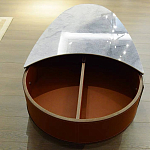 Дизайнерский журнальный стол овальной формы с открывающейся столешницей Caleb Coffee Table варинант исполнения - 1 | Loft Concept в Ростове-на-Дону