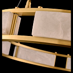 Люстра в виде кольца из натурального камня Golden Alavastor варинант исполнения - 4 | Loft Concept в Ростове-на-Дону