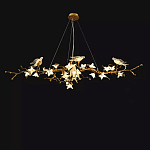 Люстра в виде золотой ветки с цветами и птичками Marvelous Garden варинант исполнения - 9 | Loft Concept в Ростове-на-Дону