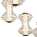 Люстра светодиодная с стеклянными волнообразными плафонами Amphora of Light варинант исполнения - 5 | Loft Concept в Ростове-на-Дону