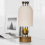 Настольная лампа в виде фонаря с белым фактурным абажуром Echoes of Light варинант исполнения - 2 | Loft Concept в Ростове-на-Дону