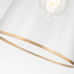 Подвесной светильник золотого цвета с колоколообразным стеклянным плафоном и декоративным элементом Elstead Lighting варинант исполнения - 3 | Loft Concept в Ростове-на-Дону