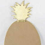 Зеркало овальной формы с золотистой рамкой и декоративной верхушкой в виде ананаса Pineapple Shine  варинант исполнения - 5 | Loft Concept в Ростове-на-Дону