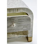 Тумбочка прикроватная с ящиком Tofino White Bone Inlay  Bedside Cabinet   варинант исполнения - 2 | Loft Concept в Ростове-на-Дону