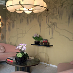 Обои в японском стиле Wisteria Original colourway on Raw Silk dyed silk варинант исполнения - 1 | Loft Concept в Ростове-на-Дону