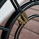 Зеркало настенное в чёрной металлической раме в виде часов Mirror Tower Clock варинант исполнения - 4 | Loft Concept в Ростове-на-Дону