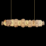 Подвесной светильник с фигурными элементами из белого алебастра Cryptocrystalline Stone варинант исполнения - 8 | Loft Concept в Ростове-на-Дону