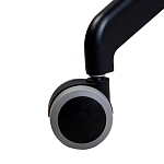 Стул с мягкой синей обивкой из велюра и подъемно-поворотным механизмом на черных колесиках Harper Blue варинант исполнения - 7 | Loft Concept в Ростове-на-Дону