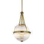 Подвесной светильник с рифленым стеклянным плафоном в форме шара Kichler варинант исполнения - 1 | Loft Concept в Ростове-на-Дону