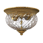 Потолочный светильник цвета латунь с прозрачным рифленым плафоном в форме чаши Hinkley варинант исполнения - 5 | Loft Concept в Ростове-на-Дону