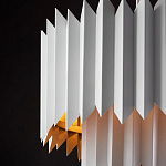 Люстра белая с гофрированным двойным абажуром Corrugated Double Lampshade варинант исполнения - 4 | Loft Concept в Ростове-на-Дону