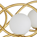 Люстра с закругленным каркасом золотого цвета и белыми плафонами Round Curl варинант исполнения - 1 | Loft Concept в Ростове-на-Дону