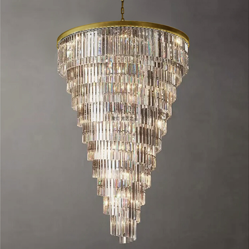 Люстра Chandelier Trapani Large size Никель Прозрачное Стекло в Ростове-на-Дону | Loft Concept 