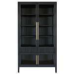 Витрина Primo со стеклянными фасадами и 2 ящиками Черный дуб варинант исполнения - 10 | Loft Concept в Ростове-на-Дону