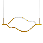 Подвесной светильник волнообразный изогнутый цвета латунь 3000К Spiral Lighting варинант исполнения - 1 | Loft Concept в Ростове-на-Дону