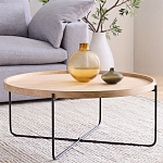 Журнальный стол с круглой деревянной столешницей Urban Style Space варинант исполнения - 2 | Loft Concept в Ростове-на-Дону