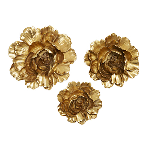 Аксессуар на стену Decor Flowers Rose Hip gold