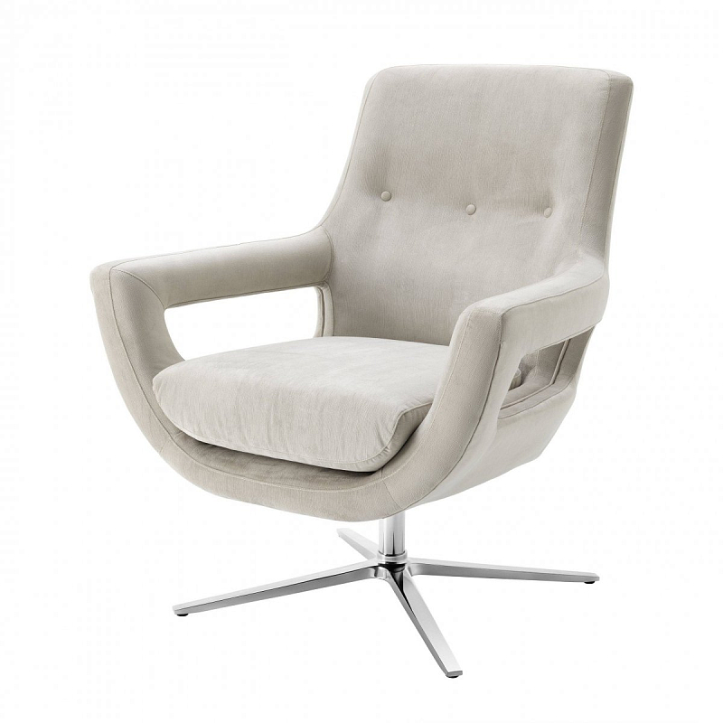  Eichholtz Swivel Chair Flavio Pebble Grey  -  -- | Loft Concept 