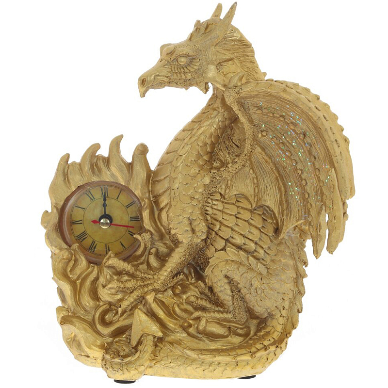     Golden Dragon Clock   -- | Loft Concept 