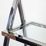 Металлический стеллаж со стеклянными полками Molecule варинант исполнения - 4 | Loft Concept в Ростове-на-Дону