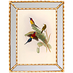 Постер с изображением птиц и цветов в зеркальной раме Blooming Birds Poster варинант исполнения - 4 | Loft Concept в Ростове-на-Дону
