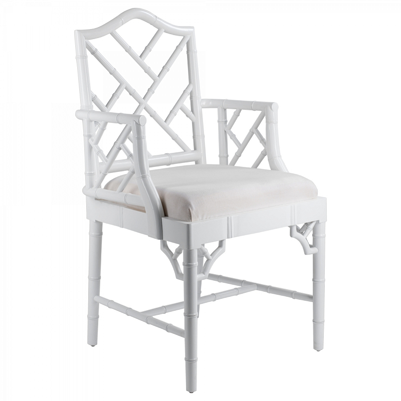 White Chippendale Arm Chair   -- | Loft Concept 