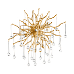 Бра с лучеобразным основанием и подвесками из прозрачного стекла в виде длинных капель Droplet Chandelier варинант исполнения - 1 | Loft Concept в Ростове-на-Дону