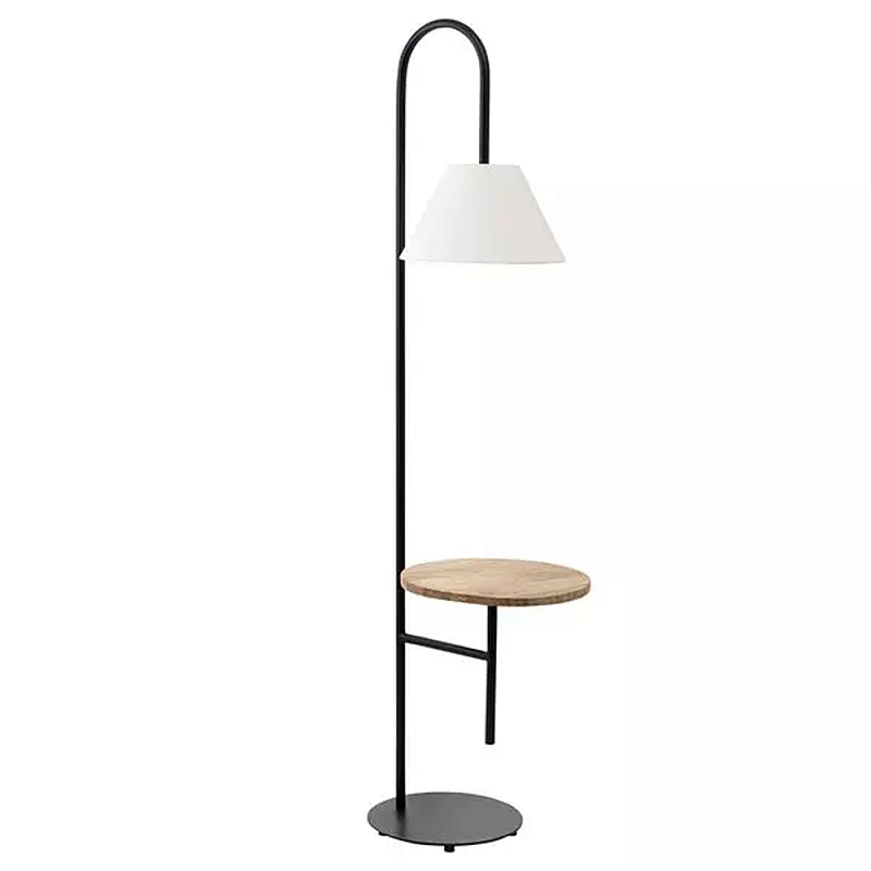 Торшер с полкой для хранения Floor Lamp with Storage Shelf Белый Черный в Ростове-на-Дону | Loft Concept 