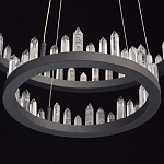 Люстра с двумя кольцами черного цвета с хрустальными элементами QUARTZ CRYSTAL варинант исполнения - 10 | Loft Concept в Ростове-на-Дону