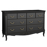 Комод черный из массива бука в стиле прованс Black Provence варинант исполнения - 1 | Loft Concept в Ростове-на-Дону