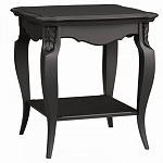 Стол журнальный черный из массива бука с полкой в стиле прованс Black Provence варинант исполнения - 2 | Loft Concept в Ростове-на-Дону