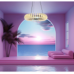 Люстра круглая с фактурными элементами в виде ракушек Inspired Sea варинант исполнения - 5 | Loft Concept в Ростове-на-Дону