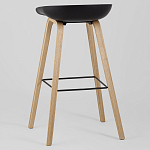 Барный стул на ножках из натурального дерева Boras Black варинант исполнения - 5 | Loft Concept в Ростове-на-Дону