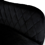 Барный стул вращающийся со спинкой и подлокотниками Douglas Rhombus Черный Велюр варинант исполнения - 3 | Loft Concept в Ростове-на-Дону