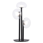 Настольная лампа с тремя прозрачными куполообразными плафонами и черным металлическим основанием Flos Wireline Lighting варинант исполнения - 1 | Loft Concept в Ростове-на-Дону