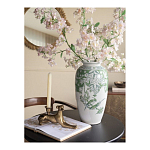 Ваза высокая с зелеными цветочными и птичьими мотивами Vase Inspired by Nature варинант исполнения - 4 | Loft Concept в Ростове-на-Дону