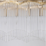 Люстра прямоугольная на цепях с прозрачными трубками и волнистым краем Nembus варинант исполнения - 5 | Loft Concept в Ростове-на-Дону