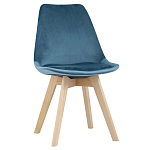 Стул с мягким велюровым сиденьем Arvika Blue варинант исполнения - 1 | Loft Concept в Ростове-на-Дону