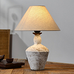 Настольная лампа с керамическим фактурным основанием и тканевым абажуром Eastern Tale варинант исполнения - 3 | Loft Concept в Ростове-на-Дону