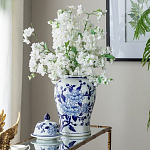 Ваза с крышкой и синим цветочным узором Blue & White Ornament  варинант исполнения - 7 | Loft Concept в Ростове-на-Дону