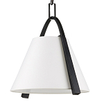 Подвесной светильник в форме конуса с белым тканевым абажуром и чёрным каркасом Stylish Solution варинант исполнения - 3 | Loft Concept в Ростове-на-Дону