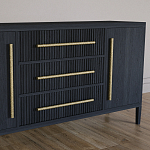 Буфет Primo с тремя ящиками и двумя фасадами Черный дуб варинант исполнения - 3 | Loft Concept в Ростове-на-Дону