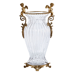 Ваза прозрачная с бронзовыми ручками в виде ангелов Eden Garden варинант исполнения - 1 | Loft Concept в Ростове-на-Дону