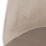 Барный стул со спинкой и металлической подставкой на 4-х деревянных ножках Бежевый Велюр Vendramin Chair варинант исполнения - 3 | Loft Concept в Ростове-на-Дону