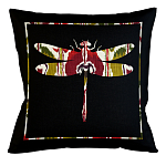 Подушка декоративная стрекоза цветной узор Ikat Pattern варинант исполнения - 1 | Loft Concept в Ростове-на-Дону
