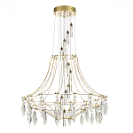 Люстра подвесная из металла с хрустальными прозрачными подвесками Quasar 81 варинант исполнения - 3 | Loft Concept в Ростове-на-Дону