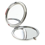 Зеркало карманное складное круглое из натурального камня Оникс в подарочной упаковке Silver Stone Mirrors варинант исполнения - 2 | Loft Concept в Ростове-на-Дону