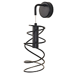 Бра светодиодное из металла со спиральным декоративным элементом черное Metal Spiral варинант исполнения - 1 | Loft Concept в Ростове-на-Дону