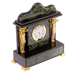 Часы настольные из натурального камня Нефрит с декором в виде Кариатиды Caryatid Stone Clock варинант исполнения - 2 | Loft Concept в Ростове-на-Дону